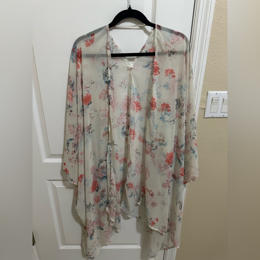 PinkBlush Floral Maternity Kimono Cover Up – One Size